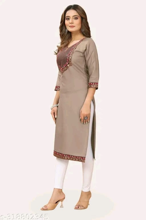 Cotton Kurti with unique Neck work