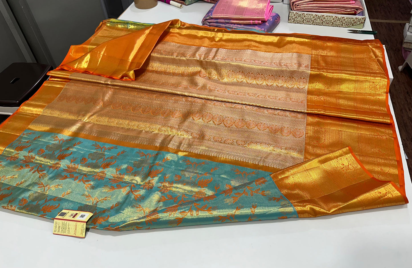 Handloom tissue silk Saree