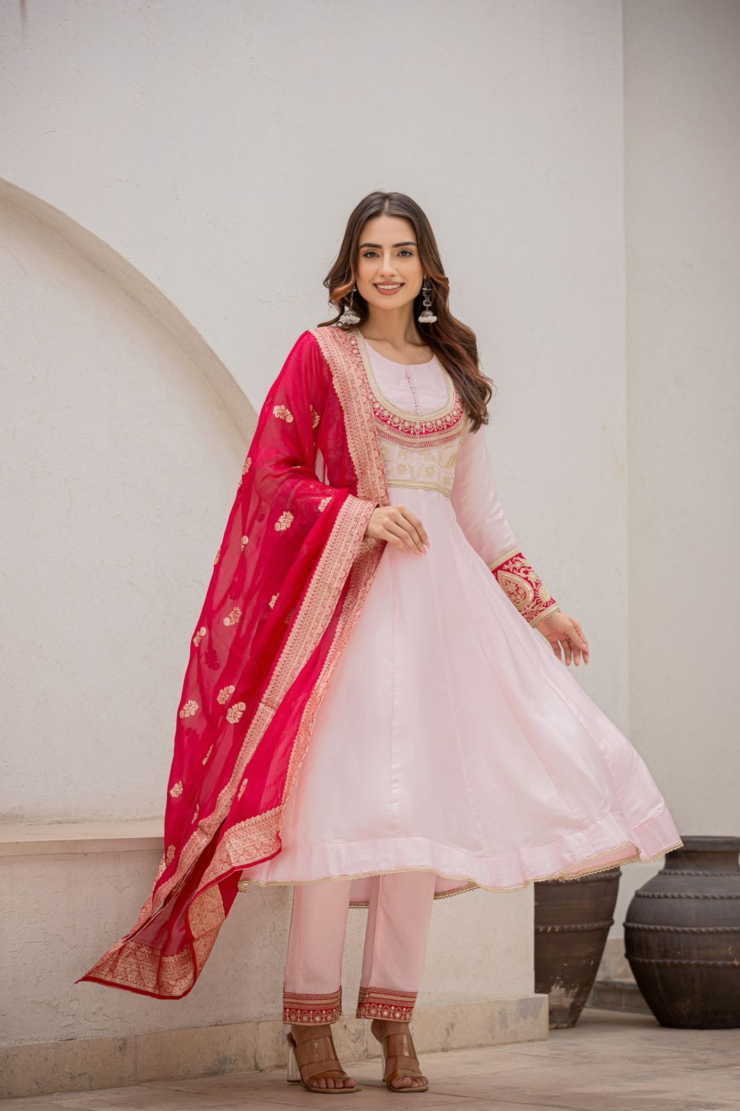 Tissue Anarkali suit