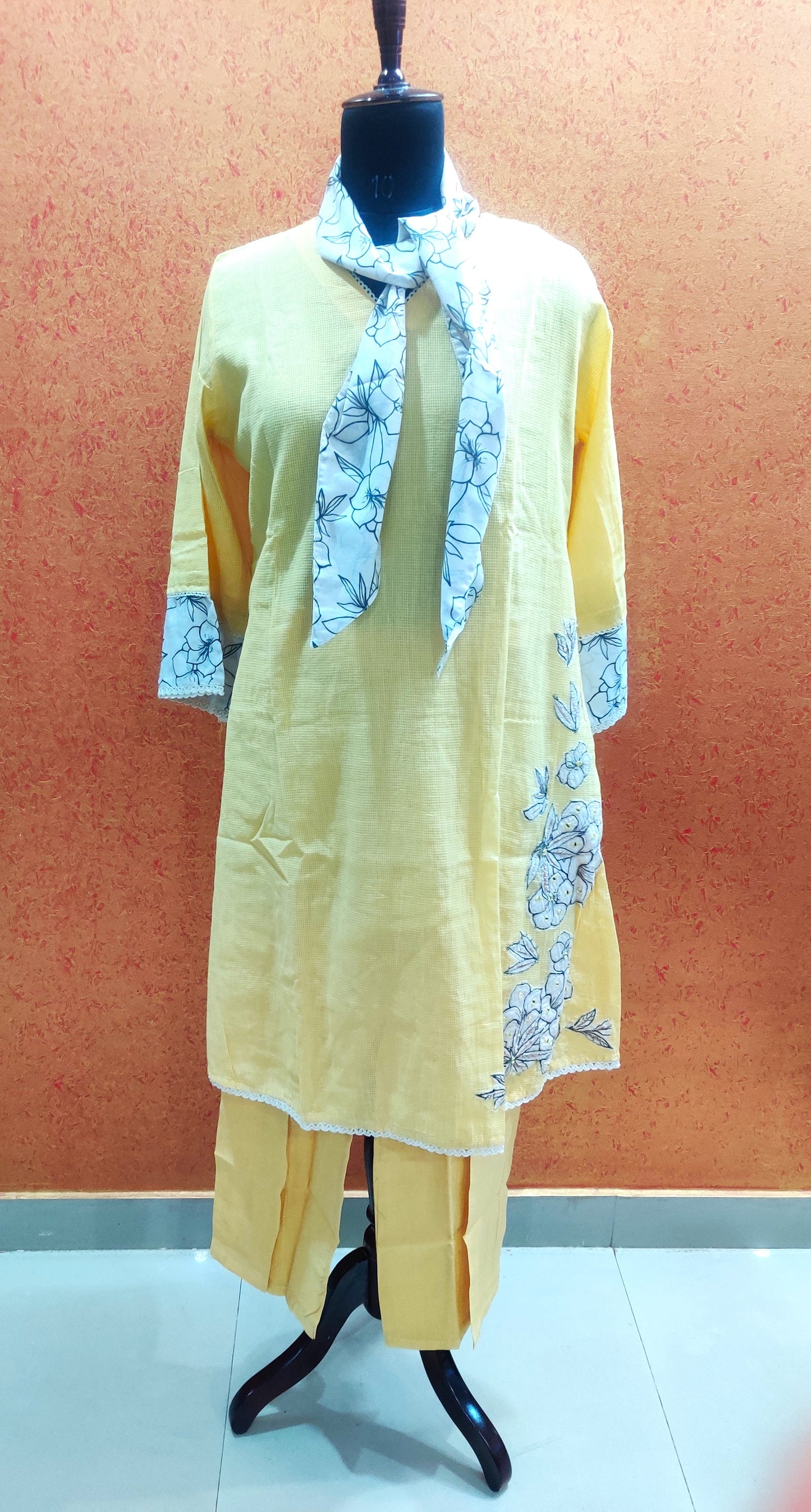 Checks Cotton Kurti Set