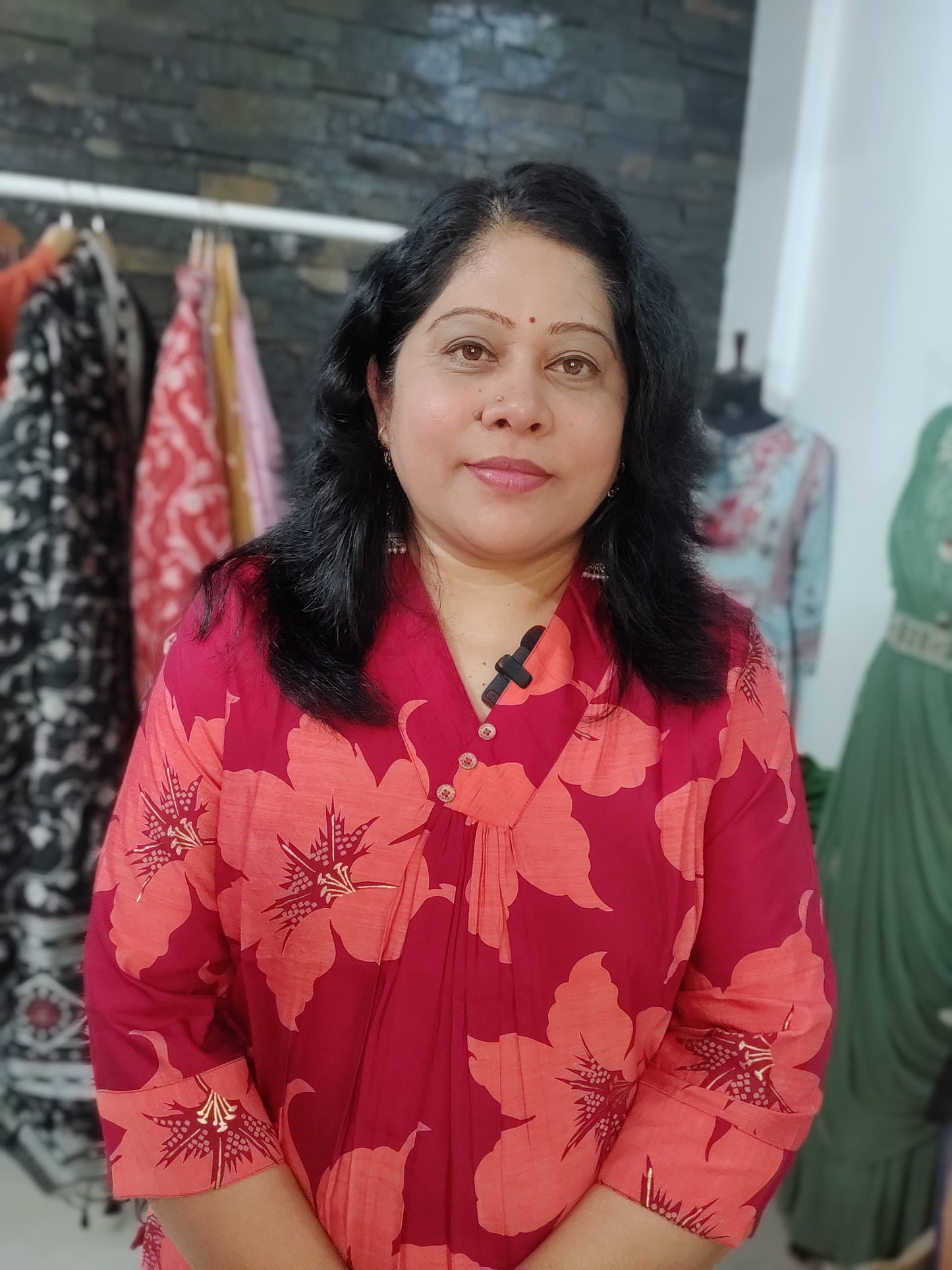 Mudal Muslin Flower Print Only Kurti