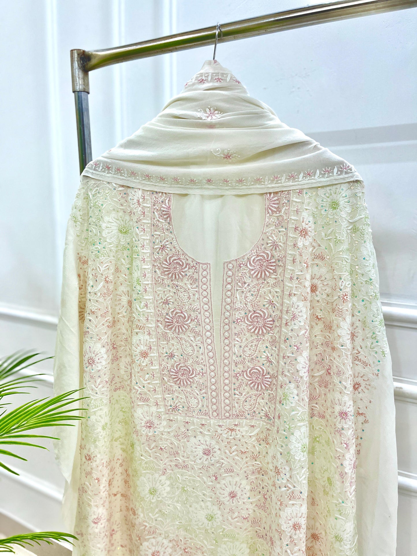 Mul Cotton Chikankari Suit